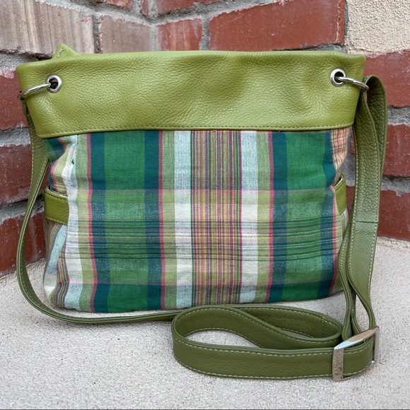 Danilo’s Fine Leather & Plaid Canvas Crossbody/Shoulder Bag made in Honduras - Picture 3 of 10